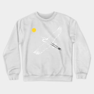 Egret Flying and Sun Crewneck Sweatshirt